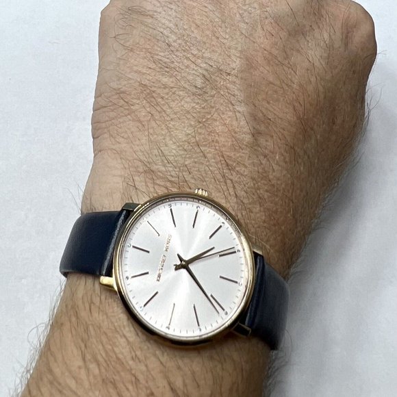 Michael Kors Ladies Pyper Three-Hand Navy Leather Strap Watch MK2893 - Picture 7 of 7